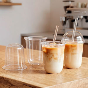 Quang Quan 95mm Single Wall Disposable Transparent PP <b>Plastic</b> <b>Cups</b> 16oz 24oz Beverages Coffee Tea Juice Single Wall <b>Cups</b> - Product Image 6