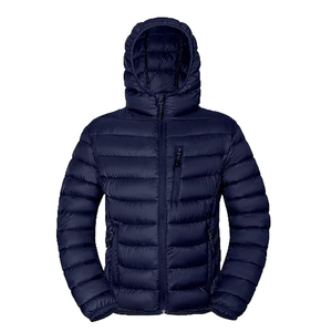 Light Warm Duck <b>Feather</b> Custom Logo Nylon Black Hooded Winter Bubble Puff Filled <b>Down</b> Puffer Jackets Coat for Men - Product Image 5