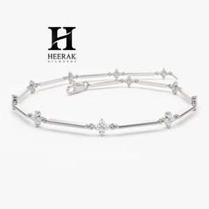 Pulsera de Eslabones Personalizada de Oro 14K con Diamantes, Estación de Clústeres de Diamantes Cultivados en Laboratorio, Fabricante Mayorista de Joyería - Product Image 6
