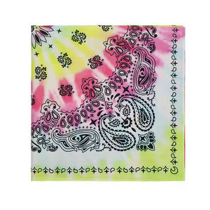 Bandana foulard hip-hop personnalisé teint à la main, motif cachemire, attache-cheveux, turban, doux, 100 % coton, imprimé par sublimation, respirant, écologique - Product Image 4