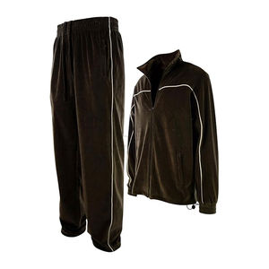 Conjunto Deportivo de 2 Piezas Premium para Invierno, Casual, Unisex, con Tacto de Terciopelo, Forro Polar, Transpirable, Lavado Ácido, con Cremallera Completa y Bolsillos - Product Image 1