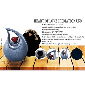 Classic Aluminum Tear Drop <b>Memorial</b> Cremation <b>Keepsake</b> Urn Ash Holder Crafted With Elegant Exterior And Fine Appearance - Product Image 6