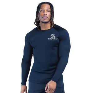 Custom <b>Mens</b> <b>Navy</b> <b>Blue</b> Long Sleeve T <b>Shirt</b> Crew Neck Slim Fit Casual Sportswear <b>Shirt</b> OEM Apparel Manufacturer Custom Logo Print - Product Image 1