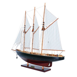 OMH Grand modèle de voilier en cèdre de style nautique avec présentoir pour meubles en bois et décoration intérieure - Product Image 2