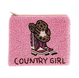 Broderie à la main de luxe dernière conception de perles blanches pochette à monnaie bottes de cowboy fermeture à glissière sac à monnaie-Multi d'Inde - Product Image 1