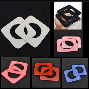 Minimal Orbit Flat Round Resin Bangle Joyería clásica hecha a mano Pulsera geométrica única Moda de mujer con estilo moderno - Product Image 5