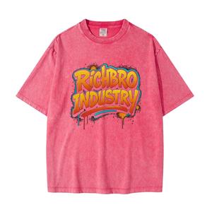 Camiseta informal de algodón para hombre Camiseta básica de ajuste relajado para ropa de calle OEM/ODM Producción de fábrica Logotipo personalizado 100% Camisetas para hombre - Product Image 2