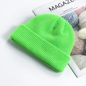Unisex Rib Knit 100% <b>Wool</b> <b>Beanie</b> Cozy Adjustable Winter Hat Custom Embroidery OEM Private Label Wholesale Supplier - Product Image 3