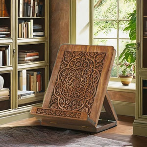 Soporte de madera para teléfono celular y tableta, para escritorio, soporte de madera para teléfono celular, soporte de escritorio para tableta, soporte móvil, soporte para libros, para decoración. - Product Image 6