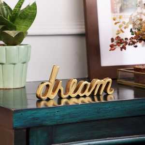 L 15.88 x W 1.91 x H 6.35 cm Gold Plated Wall Art Sculpture Handmade Contemporary Design Single Piece Living Room Decor - Product Image 6