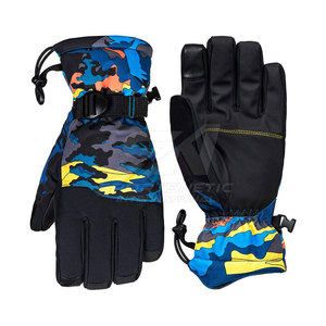 Snowboard Outdoor Insulated <b>Thermal</b> <b>Waterproof</b> Unisex <b>Gloves</b> Touchscreen Warm Custom Skiing Winter Mittens Oxford Hook Loop - Product Image 6