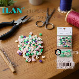Cuentas de Arcilla Polimérica Ilan 6x1mm Surtido Multicolor 17g - Product Image 3