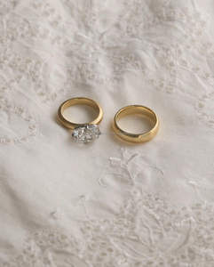 IGI/GIA Lab Grown Cut Diamond Vintage 14K Anillo de boda/compromiso amarillo Unisex Oro blanco fino para fiesta de aniversario-Worthy - Product Image 2