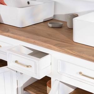 Mueble de baño doble Vandana Royal Spirit en acacia natural y blanco - Product Image 2