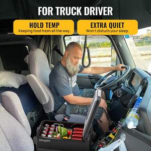 Réfrigérateur-congélateur portable BougeRV 12V, réfrigérateur portable de 42 litres, 12V/24V DC, 110~240 volts AC pour camping-car, camion - Product Image 2