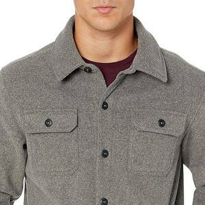 OEM Custom Pattern Stand Woolen Men's Winter <b>Jacket</b> Outdoor <b>Jackets</b> Warm Custom Logo Polar Sherpa Fleece <b>Jacket</b> - Product Image 4