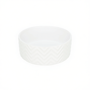 Comedero de cerámica de 1.6 L, blanco, para perros y gatos, plato para comida y agua - Product Image 3