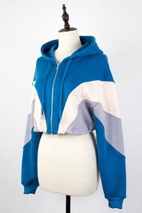 Ropa de Mujer con Logotipo Personalizado, Sudadera Corta de Algodón con Capucha para Mujer, Estilo Urbano - Product Image 4