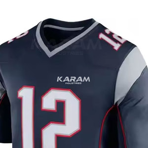 Nueva Llegada, Ropa Deportiva, Nombre Personalizado Impreso, Transpirable, Manga Corta, 100% Poliéster, Jersey de Fútbol Americano, Mejor Precio - Product Image 4