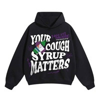 Trending Your Cough Sirop Matters Sweat à capuche surdimensionné à épaules tombantes Streetwear Suicide Prevention Graphic Pullover Hoodie
