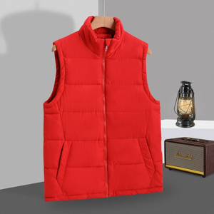 Custom OEM <b>Men</b> Loose Fit Hooded Puffer Vest Honeycomb Heat Lining Bodywarmer - Product Image 1