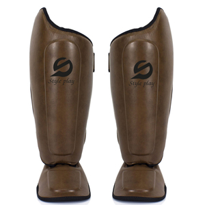 สนับแข้งหนังวัวแท้แบบนุ่ม ป้องกันขาสำหรับเล่นกีฬา ดีไซน์ OEM ตามสั่ง ขายดี - Product Image 1