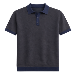 Polo de Algodón Texturizado para Hombre, Manga Corta, Tela Suave Premium, Corte Ajustado, Estilo Casual Elegante, Ropa de Verano, Venta al Por Mayor - Product Image 1