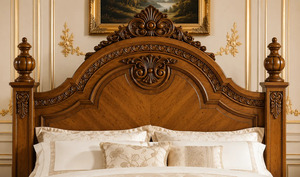 Base de Cama King Size de Estilo Tradicional, Madera de Caoba Indonesia Antigua, Artesanía en Madera Sólida, Detalles Tallados a Mano, Ecológica y Duradera - Product Image 6