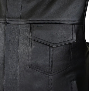 Chaleco de Cuero Transpirable y Resistente al Viento para Hombre, Diseño Personalizado, Logotipo Privado, Precio Bajo, Todas las Tallas, Estilo Desgastado, Estilo Motero - Product Image 5