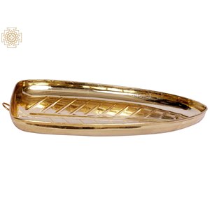 แผ่นใบตองทองเหลือง8นิ้วงานแฮนด์เมดของตกแต่งบ้านสินค้าผลิตในอินเดีย - Product Image 2