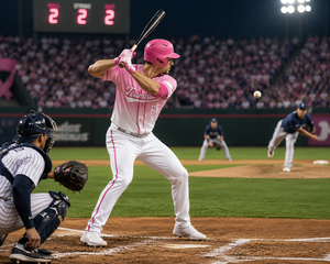 Conjunto de uniforme de béisbol rosa con pantalones blancos y camiseta con el número 66 y el nombre del equipo para adultos, ropa deportiva unisex de poliéster transpirable - Product Image 6