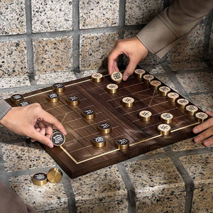 Traditional <b>Wooden</b> Chinese <b>Chess</b> <b>Set</b> Featuring Carved <b>Wooden</b> Board And Distinctive Round Playing Pieces For Strategy & Fun - Product Image 2
