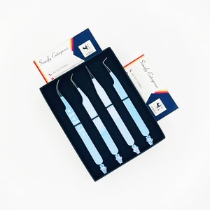 Pinzas para Pestañas Somofy Enterprises de Acero Inoxidable con Punta Suave, Juego de Precisión, Caja con Logotipo Personalizado, 10 mm, Agarre Perfecto, Papel Personalizado - Product Image 3