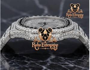 Elegant Fashion Luxury Quartz Timepiece with Round Dial Profile Pav Style Bezel Detailing Integrated Crystal <b>Bra</b> and Box - Product Image 2