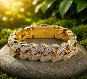 Bracelet cubain glacé de 18 mm pour homme, bijou de poignet étincelant avec pierres pavées, accessoire audacieux style hip-hop, cadeau d'anniversaire unisexe - Product Image 5