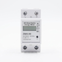 Compteur d'énergie WiFi intelligent Tuya sur rail DIN, contrôle vocal via l'application Smart Life pour la surveillance de la consommation électrique des appareils domestiques PST-ZMAi-90