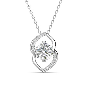 Abordable 925 Argent Sterling Diamant Moissanite De 1 Carat Pendentif Collier Pour Femme Bijoux Fins Destiny Bijoux - Product Image 1