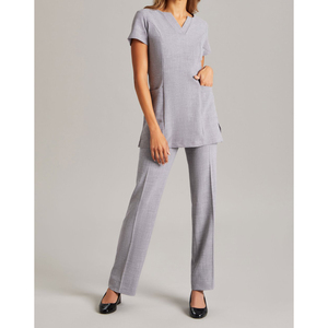 Uniformes de Spa Personalizados de Alta Calidad con Cuello en V, de Algodón, Poliéster y Spandex, Túnica Unisex para Salón de Belleza con Bolsillos y Logotipo Personalizado - Product Image 4