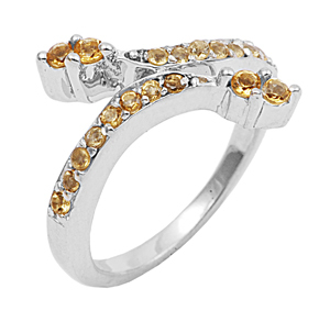 14K chapado en oro rosa 925 banda de plata esterlina anillo de piedras preciosas de cuarzo ahumado regalo de boda para mujer fábrica de joyería al por mayor - Product Image 4