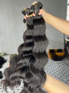 Mechones de cabello humano virgen, venta al por mayor, extensiones de cabello humano de i-tip, vietnamita, ondulado profundo - Product Image 6