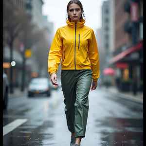 Premium Quality & Breathable <b>Waterproof</b> Jacket & Trouser <b>Set</b> With Elastic Waist Lightweight Rain Suit & Jacket For Unisex - Product Image 4