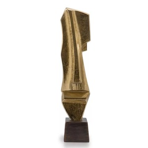 Sculpture géométrique abstraite plaquée or, faite à la main, décoration artistique de table, décoration moderne pour salon - Product Image 5