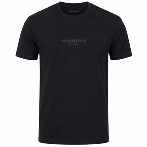 T-shirt à manches courtes noir pour homme, imprimé motif, coupe décontractée, col rond, 100% coton tricoté, séchage rapide, respirant, 180g - Product Image 1
