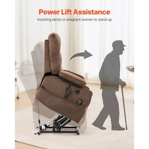 Poltrona Reclinabile Elettrica a Doppio Motore con Massaggio e Riscaldamento per Anziani, Estensibile, 2 Portabicchieri, Porta USB - Esperienza di Relax Confortevole - Product Image 4