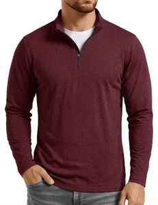 Zip collar <b>turtleneck</b> printed <b>sweater</b> cotton fleece sustainable winter sporty casual performance apparel Golf mens - Product Image 1