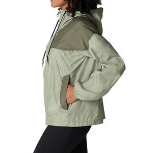 Veste coupe-vent à capuche légère pour femme, manches longues, style utilitaire color block, fermeture éclair, vêtement d'extérieur printemps - Product Image 4