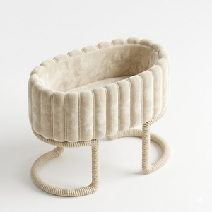 Cuna de madera de caoba tallada, muebles para habitación infantil hechos a mano en Indonesia - Product Image 2
