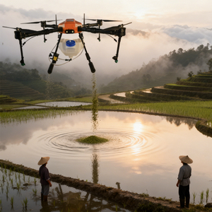 โดรนอัจฉริยะ4แกนเครื่องพ่น10L 44.4V 12S ความแม่นยำแบตเตอรี่นำทาง GPS RTK & 1-3เอเคอร์/นาทีการเกษตร - Product Image 3