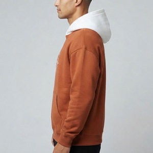 Sweat-shirts décontractés d'hiver pour hommes - Motif uni, mélange polyester/coton, séchage rapide et écologique, vêtements d'extérieur - Product Image 4