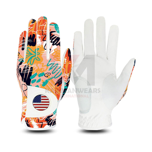 Premium Soft Cabretta Leather Golf <b>Gloves</b> Custom Logo OEM Professional High-Grip Anti-Slip Golf Training Gear Wholesale Factory - Product Image 5